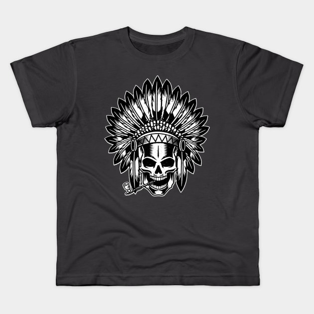 Native American Indian Culture Pipe Shaman Chiefs Spirit Kids T-Shirt by Havous